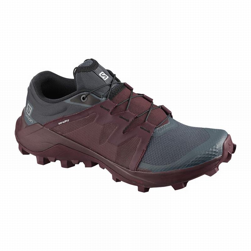 SALOMON WILDCROSS W Philippines - Women's Trail Running Shoes - Gray/Burgundy | 641805-BXE